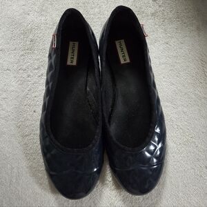 Hunter Women's Navy Quilted Ballet Flats
